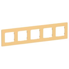 FLITE Рамка 5-местная РУ-5-К-ФлЗ золотарник IEK