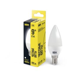 Лампа светодиодная C35 свеча 9Вт 230В 4000К E14 IEK