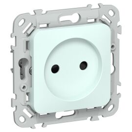 FLITE Розетка без заземления с защитными шторками 10А РСш01-0-ФлХЛ холодный лед IEK