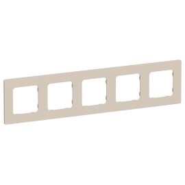 FLITE Рамка 5-местная РУ-5-К-ФлЛ льняной IEK