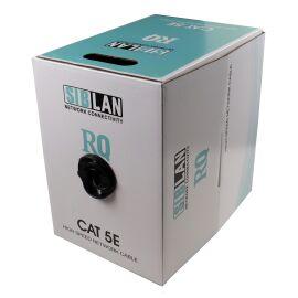 Кабель U/UTP 4 пары, Кат.5e, внеш., 0,51мм, PE, черный, 305м, SIBLAN (RQ) T-446