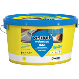 Мастика гидроизоляционная (8 кг), розовая, Vetonit 1025069