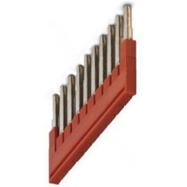 Перемычка гребенчатая 10-ти полюсная красная UFBS 10-6, Rigel Group