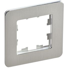 BRITE Рамка 1-местная РУ-1-1-Бр металл алюминий RE AL IEK