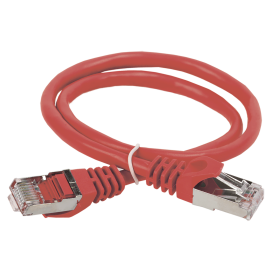 Патч-корд 4 пары, 2хRJ45, 1м, Кат.5e, FTP, красный, PVC, ITK PC04-C5EF-1M
