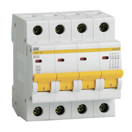 Выключатель автоматический ВА47-29 4P 50А 4,5кА х-ка В, IEK MVA20-4-050-B