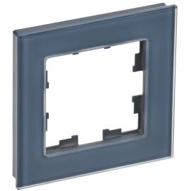 BRITE Рамка 1-местная РУ-1-2-Бр стекло маренго матовый IEK