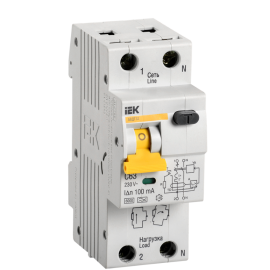 Выключатель автоматический АВДТ 32 C63, 100мА, тип A, IEK MAD22-5-063-C-100