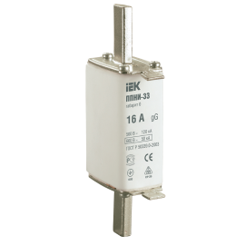 Вставка плавкая предохранителя ППНИ-33, габарит 0, 16А, IEK DPP20-016