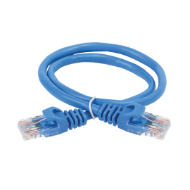 Патч-корд 4 пары, 2хRJ45, 5м, Кат.6, UTP, синий, PVC, ITK PC03-C6U-5M