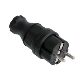 Вилка прямая ВБп3-1-0м, IP44, каучуковая, IEK PKR01-016-2-K02