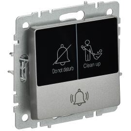 BRITE Кнопка звонка с индикацией для отелей 10А ВС10-1-9-БрС сталь IEK