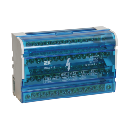 Шины на DIN-рейку в корпусе (кросс-модуль) ШНК 4х15 3L+PEN, IEK YND10-4-15-125