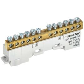 TEKFOR Шина L "фаза" неизолированная на универсальном держателе 6х9-12-Ср IEK