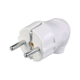 Вилка разборная угловая, с з/к, 16А, белая, IEK EVP11-16-01-K01