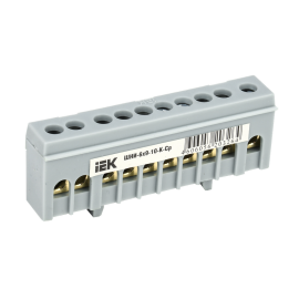 Шина L "фаза" в корп. изол. на DIN-рейку ШНИ-6х9-10-К-Ср, IEK YNN10-69-10KD-K02