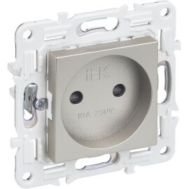 SKANDY Розетка без заземления с защитными шторками 10А SK-R01Sh шампань IEK