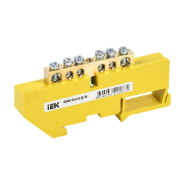 Шина PE "земля" на DIN-изол. ШНИ-6х9-6-Д-Ж, IEK YNN10-69-6D-K05