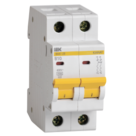 Выключатель автоматический ВА47-29 2P 10А 4,5кА х-ка В, IEK MVA20-2-010-B