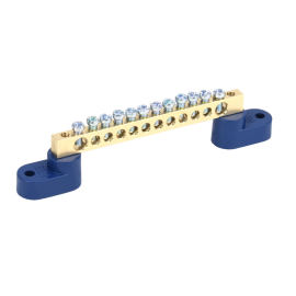 Шина N "ноль" на двух угловых изол ШНИ-6х9-12-У2-С, IEK YNN10-69-12C2-K07