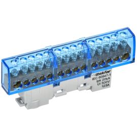 TEKFOR Шина N "ноль" изолированная на универсальном держателе 8х12-14-С IEK