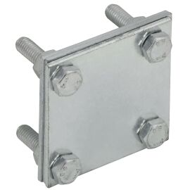 Зажим крестообразный с разделителем полоса-полоса 40мм оцинкованная сталь IEK
