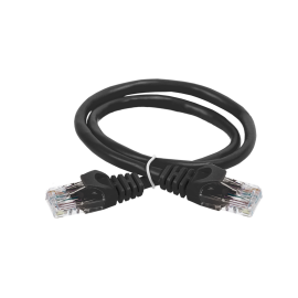 Патч-корд 4 пары, 2хRJ45, 10м, Кат.6, UTP, черный, LSZH, ITK PC09-C6UL-10M