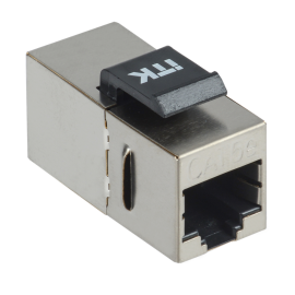 Адаптер проходной, кат.5e, FTP, RJ45-RJ45, серый, ITK CS7-1C5EF