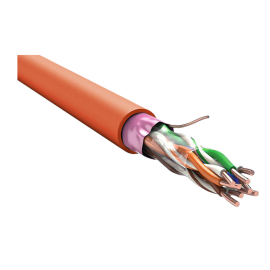 Кабель FTP 2 пары, Кат.5e, внутр., 0,52мм, PVC, оранжевый, 305м, ITK LC1-C5E02-357