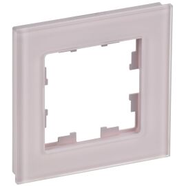 BRITE Рамка 1-местная РУ-1-2-Бр стекло розовый матовый IEK
