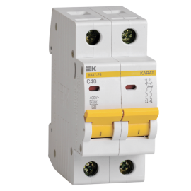 Выключатель автоматический ВА47-29 2P 40А 4,5кА х-ка С, IEK MVA20-2-040-C