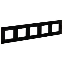 SKANDY Рамка 5-местная SK-F25Bl стекло черный IEK