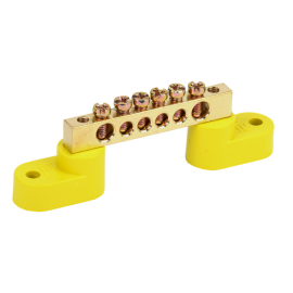 Шина PE "земля" на двух угловых изол ШНИ-6х9-6-У2-Ж, IEK YNN10-69-6C2-K05