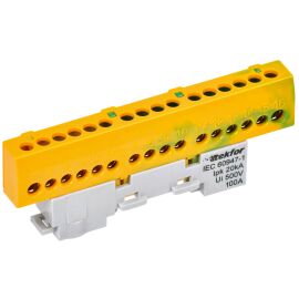 TEKFOR Шина PE "земля" изолированная на универсальном держателе 6х9-16-ЖЗ IEK