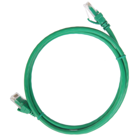 Патч-корд 4 пары, 2хRJ45, 5м, Кат.5e, UTP, зеленый, PVC, ITK PC02-C5EU-5M