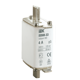 Вставка плавкая предохранителя ППНИ-33, габарит 00С, 4А, IEK DPP11-004