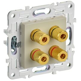 SKANDY Аудиорозетка 4-местная SK-A01B бежевый IEK