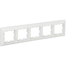 BRITE Рамка 5-местная РУ-5-Бр белый/белый IEK