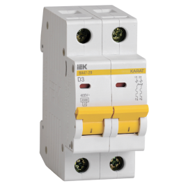 Выключатель автоматический ВА47-29 2Р 3А 4,5кА х-ка D, IEK MVA20-2-003-D