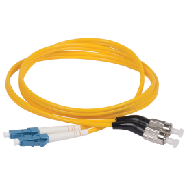 Шнур оптический FC/UPC-LC/UPC, SM, 100м, Duplex, желтый, ITK FPC09-FCU-LCU-C2L-100M