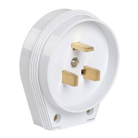 Вилка разборная для плиты ВПпл10-01-Ст, с з/к, 32А, белая, IEK EVP10-32-01-K01