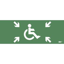 Этикетка самоклеящаяся 350х130мм "Безопасная зона МГН" IEK