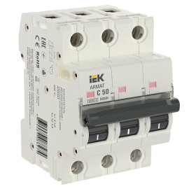 Выключатель автоматический ARMAT M06N 3P C 50А, IEK AR-M06N-3-C050