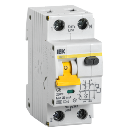 Выключатель автоматический АВДТ 32 C6, 30мА, тип A, IEK MAD22-5-006-C-30