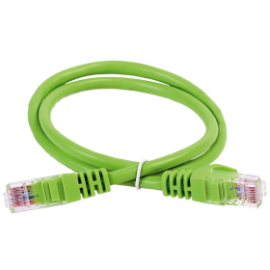 Патч-корд 4 пары, 2хRJ45, 0,5м, Кат.6, UTP, зеленый, PVC, ITK PC02-C6U-05M