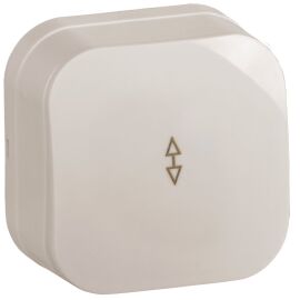 GLORY Выключатель 1-клавишный для открытой установки проходной 10А ВСп10-1-0-ХК кремовый IEK