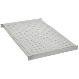 ITK Полка стационарная 19" 1U регулируемая по глубине нагрузка до 150кг 500-900мм серая РФ