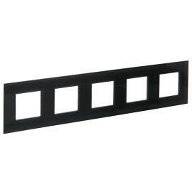 SKANDY Рамка 5-местная SK-F25G стекло графит IEK