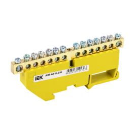 Шина PE "земля" на DIN-изол. ШНИ-6х9-14-Д-Ж, IEK YNN10-69-14D-K05