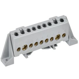 TEKFOR Шина L "фаза" в комбинированном DIN-изоляторе "Стойка" 8х12-9-Ср IEK